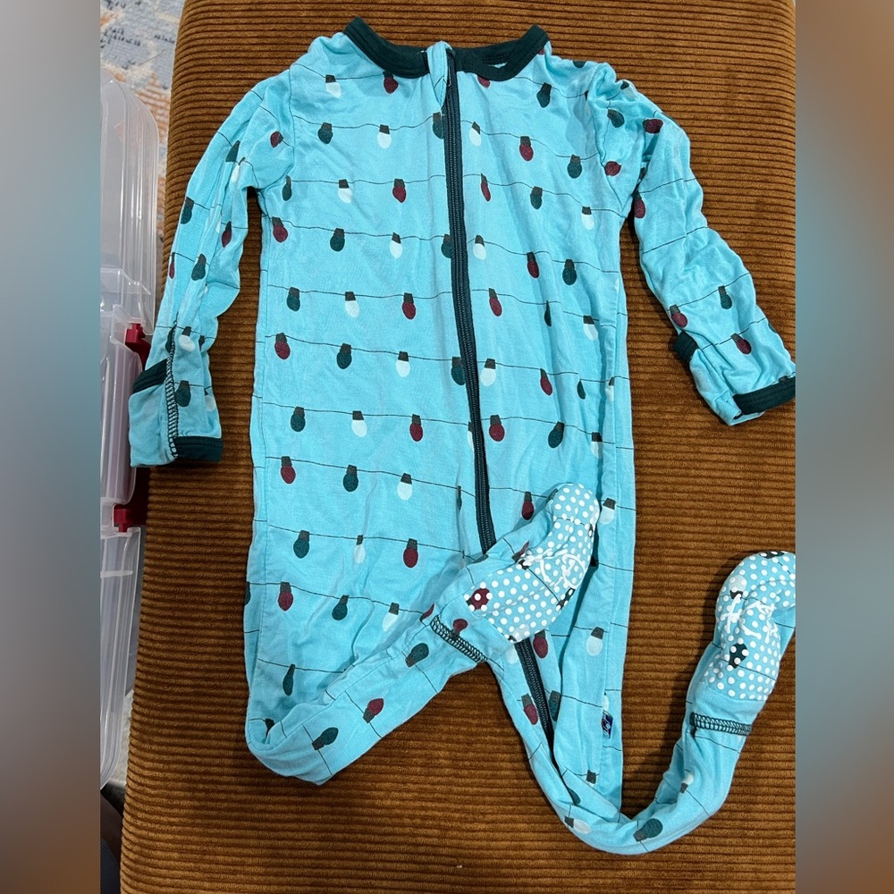 Kickee pants Christmas baby sleeper